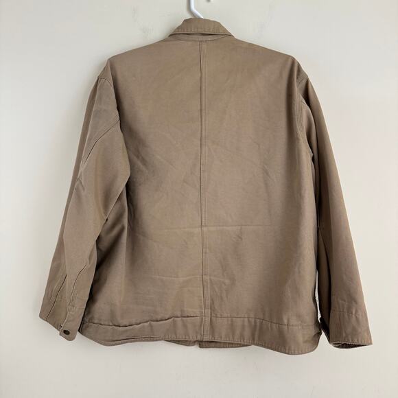 Carhartt Jacket Men;s 2XL J189 Tan Full Zip Bomber Coat Big & Tall Preowned READ - Picture 2 of 16